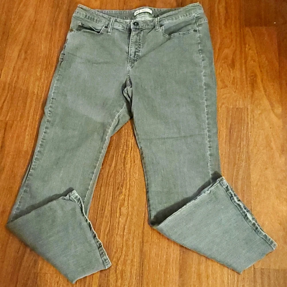Lee Slender Secret Lower On The Waist Women's Gray Jeans - Size 16 Short